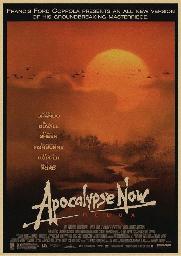 Apocalypse Now Posters Movie Retro Poster Decorative Painting Art Wall Stickers Home Decor