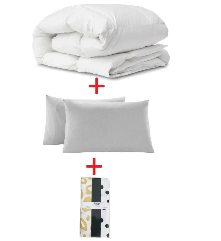 Quilt, 2 Pillows and 2 Pillow Cases Set, Double and Single, Sleeping Bed, Comfortable Soft Hygienic