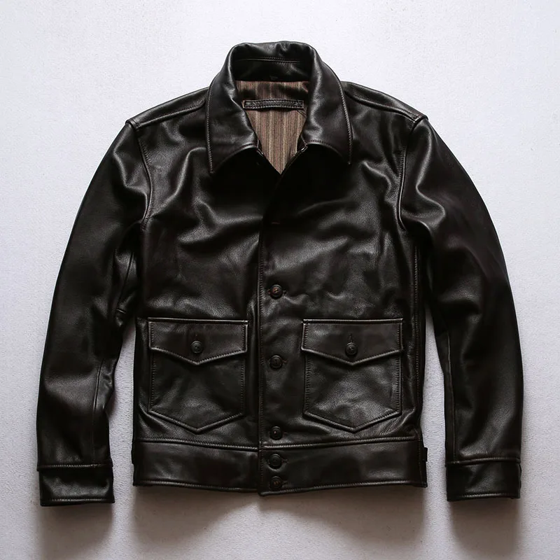 2051 Cidu Read Description! Super Quality Coat Genuine Italian Cow Leather Outerwear Cowhide Stylish Rider Jacket