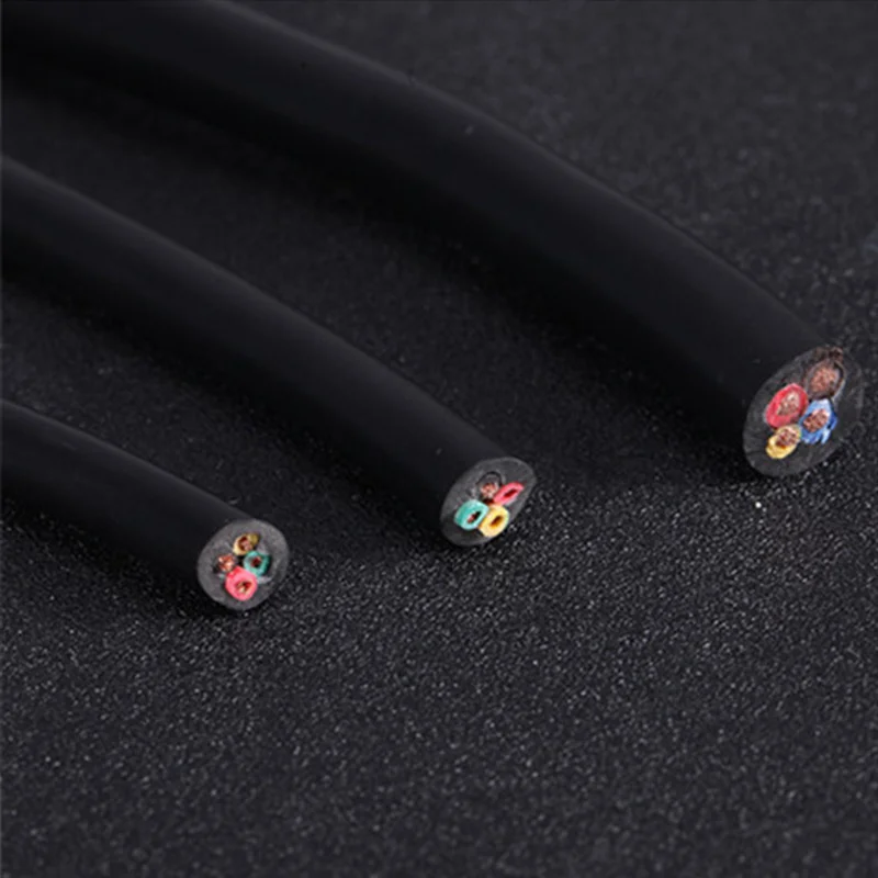 18AWG 0.75mm2 RVV Black Cable Wiring 2/3/4/5/6/7/8/10/12/16/20 Multi Core Wiring Pins Control Signal Wire