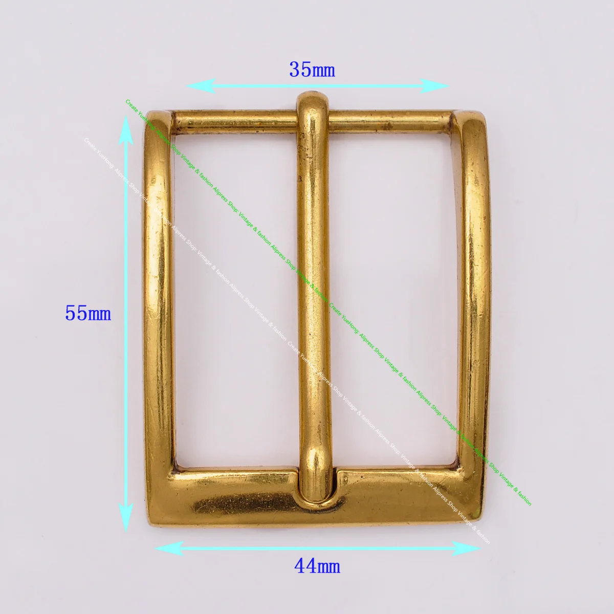 Classic Gold Plated Sturdy Single Prong Pin Waistband Buckle for Men Leathecraft Belt Buckle Accessory Fit 35mm Strap