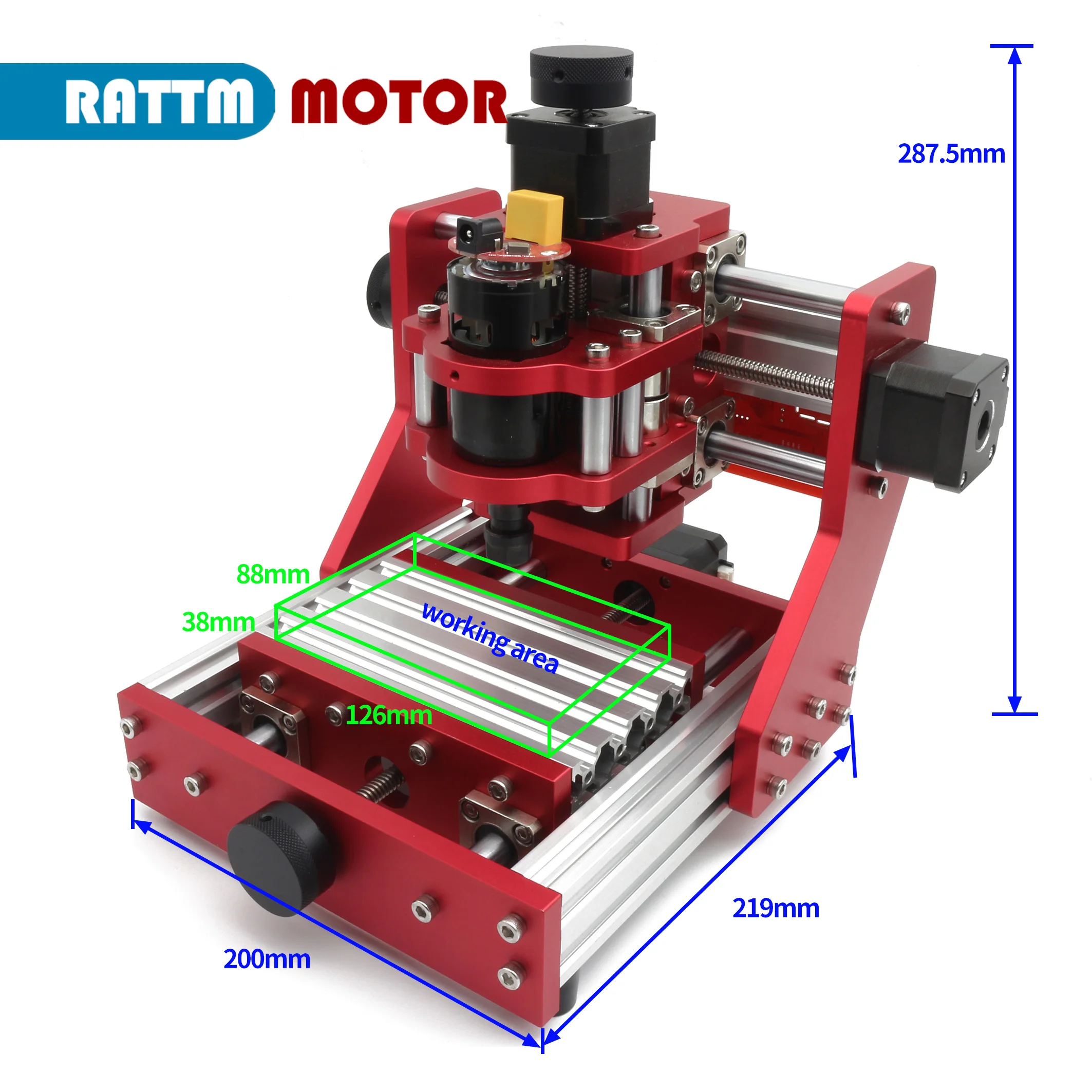 CNC Laser Engraving Router mini machine For Wood 1310 pvc pcb Whole Matal Frame with ER11 collet