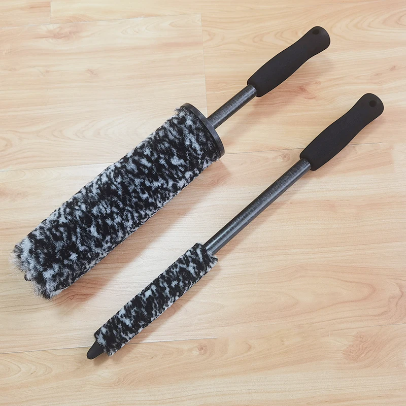 

Щетка для чистки автомобильных колес, щетка для обслуживания деталей автомобиля, щетка для чистки волокнистых деталей, 2 шт. комбинированный набор/большой 1 шт./маленький 1 шт.