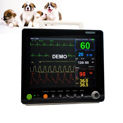 

12-inch standard PM9000CV+ end-tidal CO2 blood oxygen and other multi-parameter monitors for veterinary animals and pets