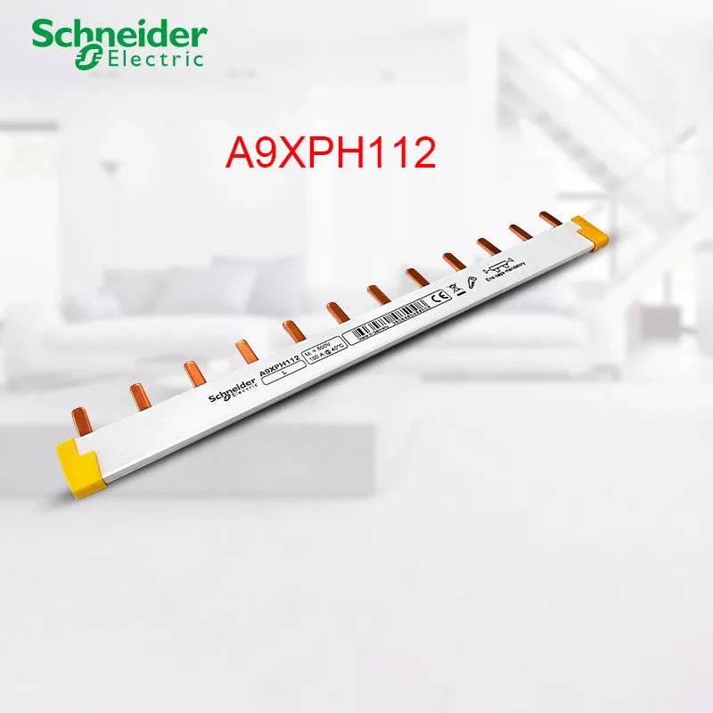 Schneider 12x18mm comb bus bar, used for 1P MCB, 12 copper row circuit breaker, 12 way A9HLP112 100A