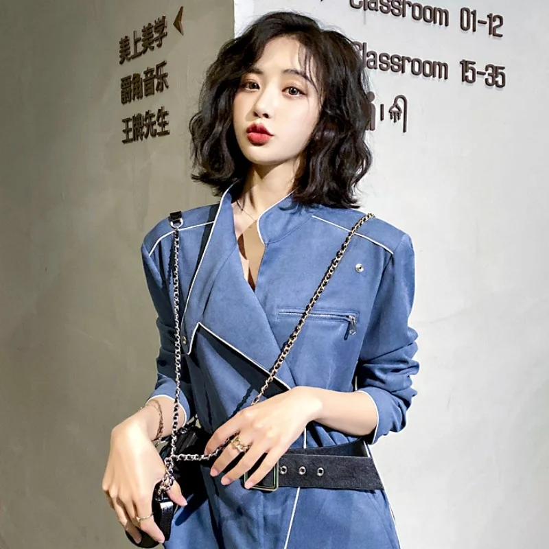 Long Women Sleeve One Piece Jumpsuit Fashion Belted Slim Fit Overalls Cargo Pants Casual Streetwear Rompers Ladies Jumpsuits