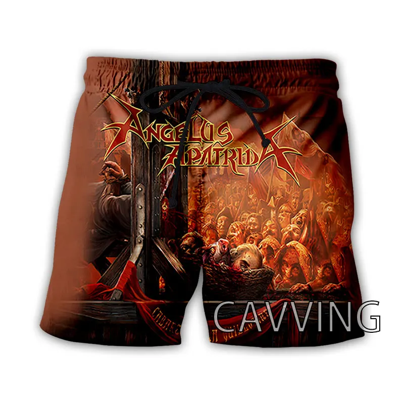 CAVVING 3D Printed  Angelus Apatrida Band  Summer Beach Shorts Streetwear Quick Dry Casual Shorts Sweat Shorts for Women/men