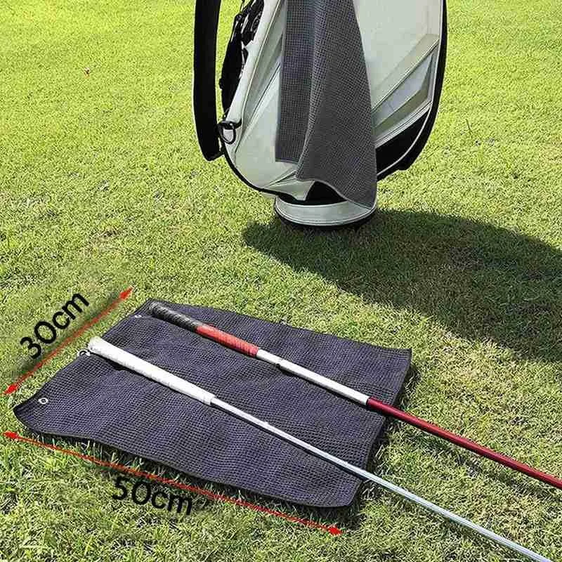 Golf Towel 30x50cm With Safety Buckle For Clean Clubs Towel Balls Hands Royal Golf Black Blue C8I6