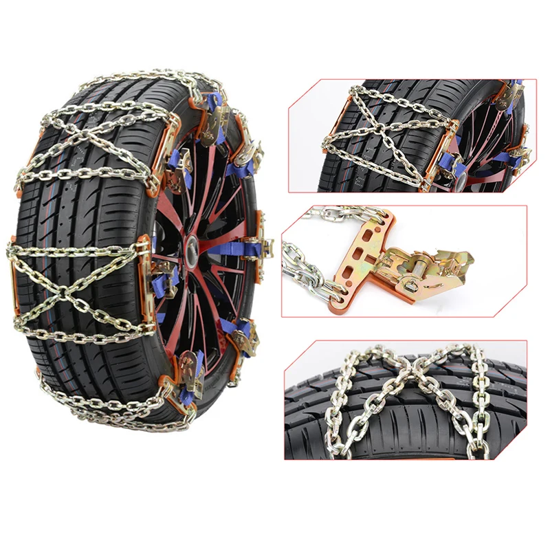 

1Pcs Universal Steel Truck Car Wheels Tyre Tire Snow Ice Chains Belt Winter Anti-skid Vehicles SUV Wheel Chain Mud Road Safe