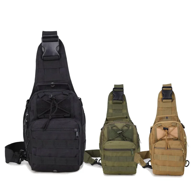 Outdoor Sport Molle Pack Crossbody Bag Tactical Hunting Shoulder Strap Bag Hiking Camping Travel Backpacks Camouflage Chest Bag