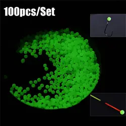 100 sztuk wędkarstwo pływające Bobbers fluorescencyjny Ball Foam Strike wskaźnik Fishing Float pływalności piłki noc akcesoria wędkarskie