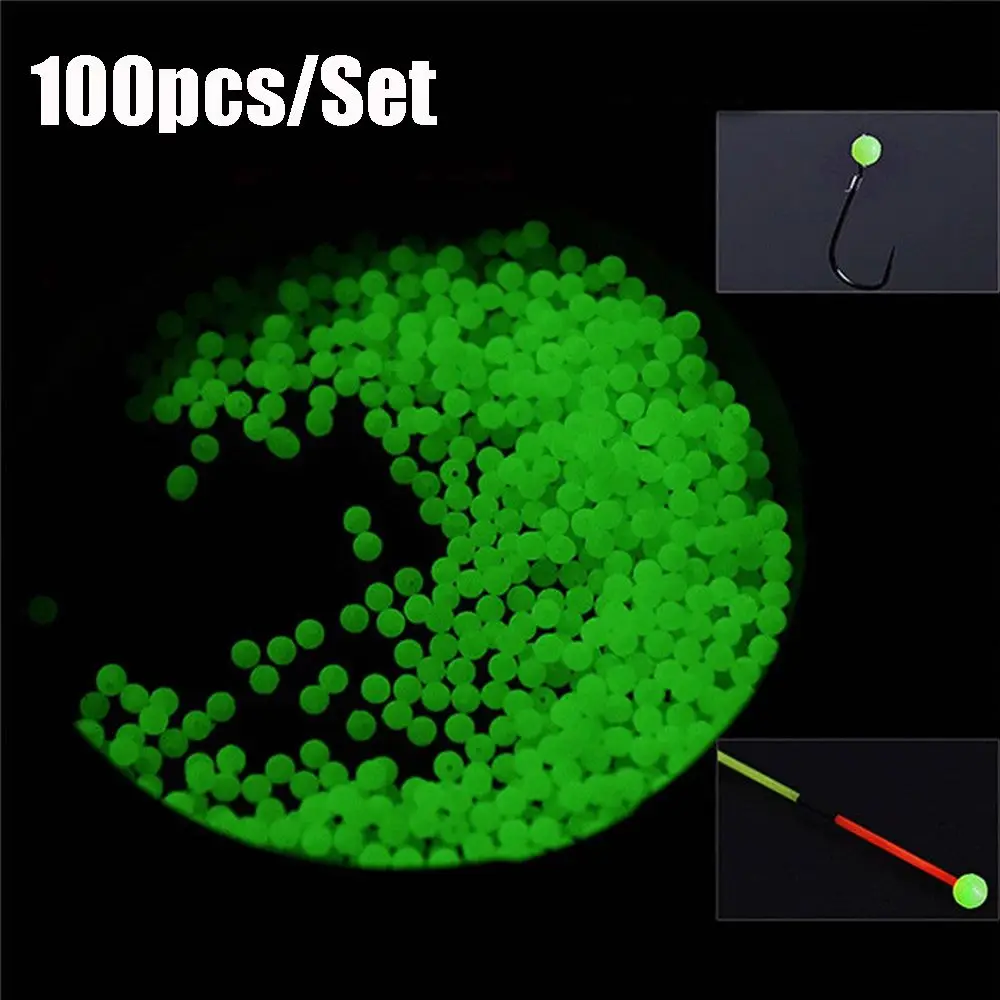 100pcs Fishing Floating Bobbers Fluorescent Ball Foam Strike Indicator Fishing Float Buoyancy Balls Night Fishing Accessories