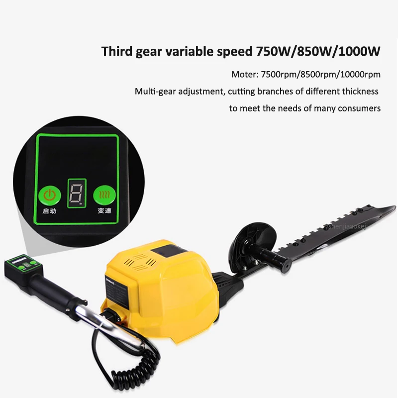 Máquina de podar recargable con batería de litio de 36V-12Ah, cortasetos eléctrico, tijeras para ramas gruesas, cortadora de árboles, tijeras para valla, 1 ud.