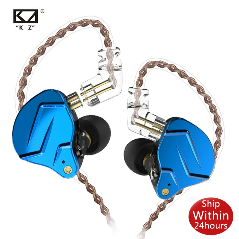 KZ ZSN Pro Hanging In Ear Monitor Earphones  Metal Technology Hifi Bass Earbuds Sport Noise Cancelling Headset ZSX Pro Gamer