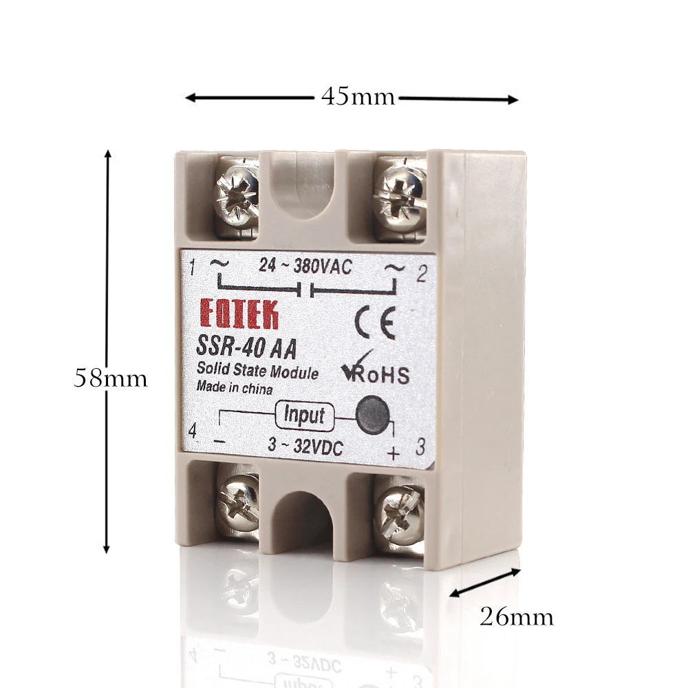 Przekaźnik stanu stałego 60A 80A 100A wejście DC 24-380V AC wyjście wysokiej jakości moduł 3-32V SSR-60AA SSR-80AA SSR-100AA