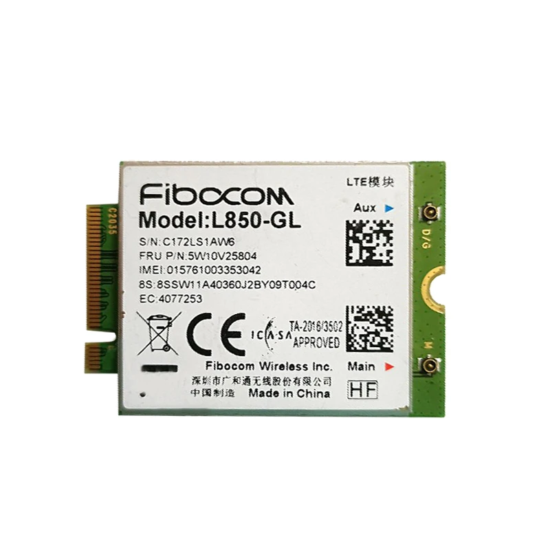 

Fibocom L850-GL FRU 5W10V25804 LTE Cat9 M.2 module for Thinkpad X1 Nano Gen1