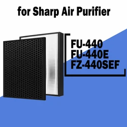FZ-440SEF Vervanging HEPA actieve koolfilter voor Sharp FU440 FU-440E luchtreinigeronderdelen