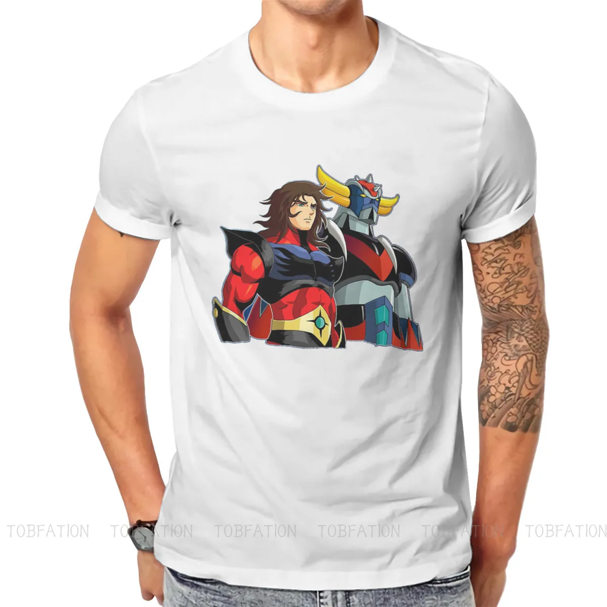 UFO Robot Goldrake Grendizer Anime Actarus Classic T Shirt Vintage Summer Oversized Cotton Men's Clothing Harajuku O-Neck TShirt