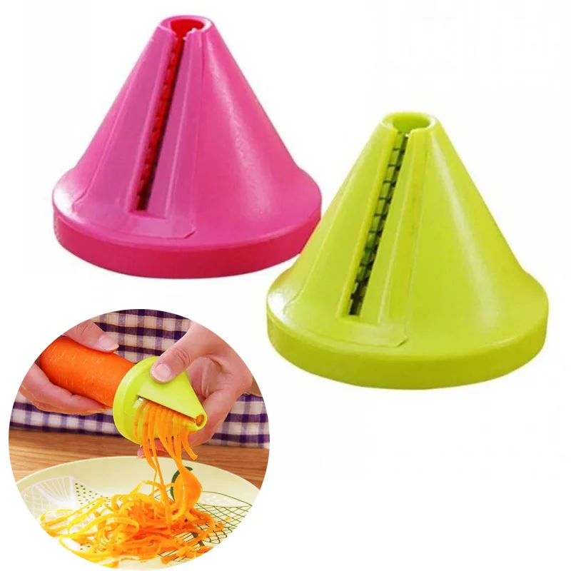 Herramienta de cocina para frutas y verduras, trituradora en espiral multifunción, peladora Manual de patatas, zanahorias, rallador triturador giratorio portátil