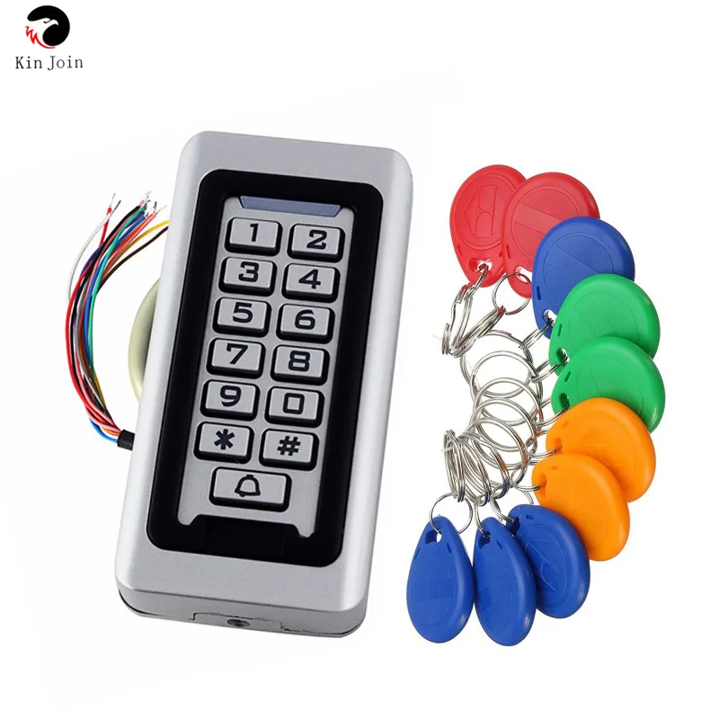 

IP68 Waterproof Outdoors Use Metal Stainless Steel Reader 2000Users WG Input And Output Security RF Access Control Keypad