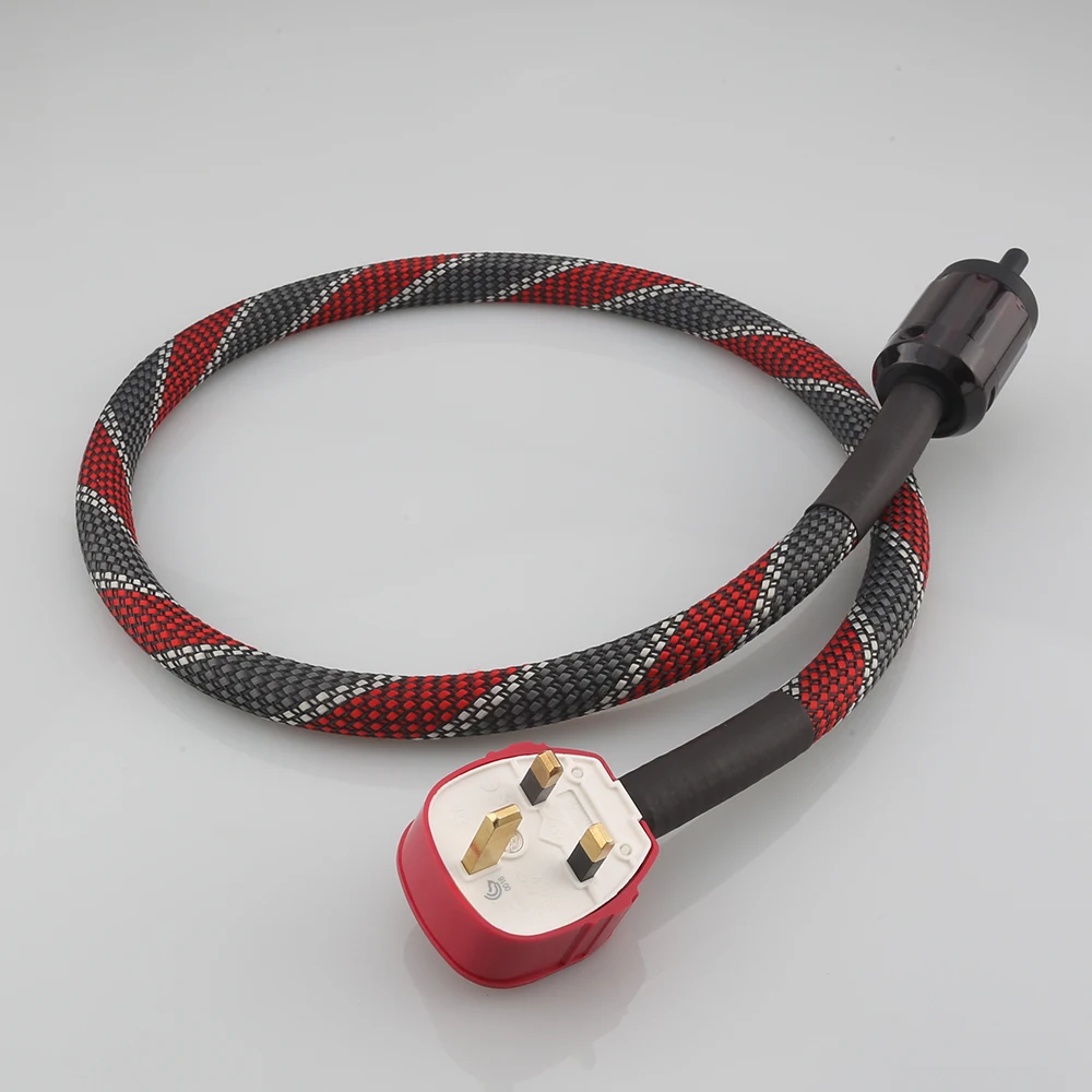 

HIFI MK UK power cable P101 +DW38 UK power cable with C7 IEC figure 8 IEC HIFI Power Extension Cord UK Mains Lead