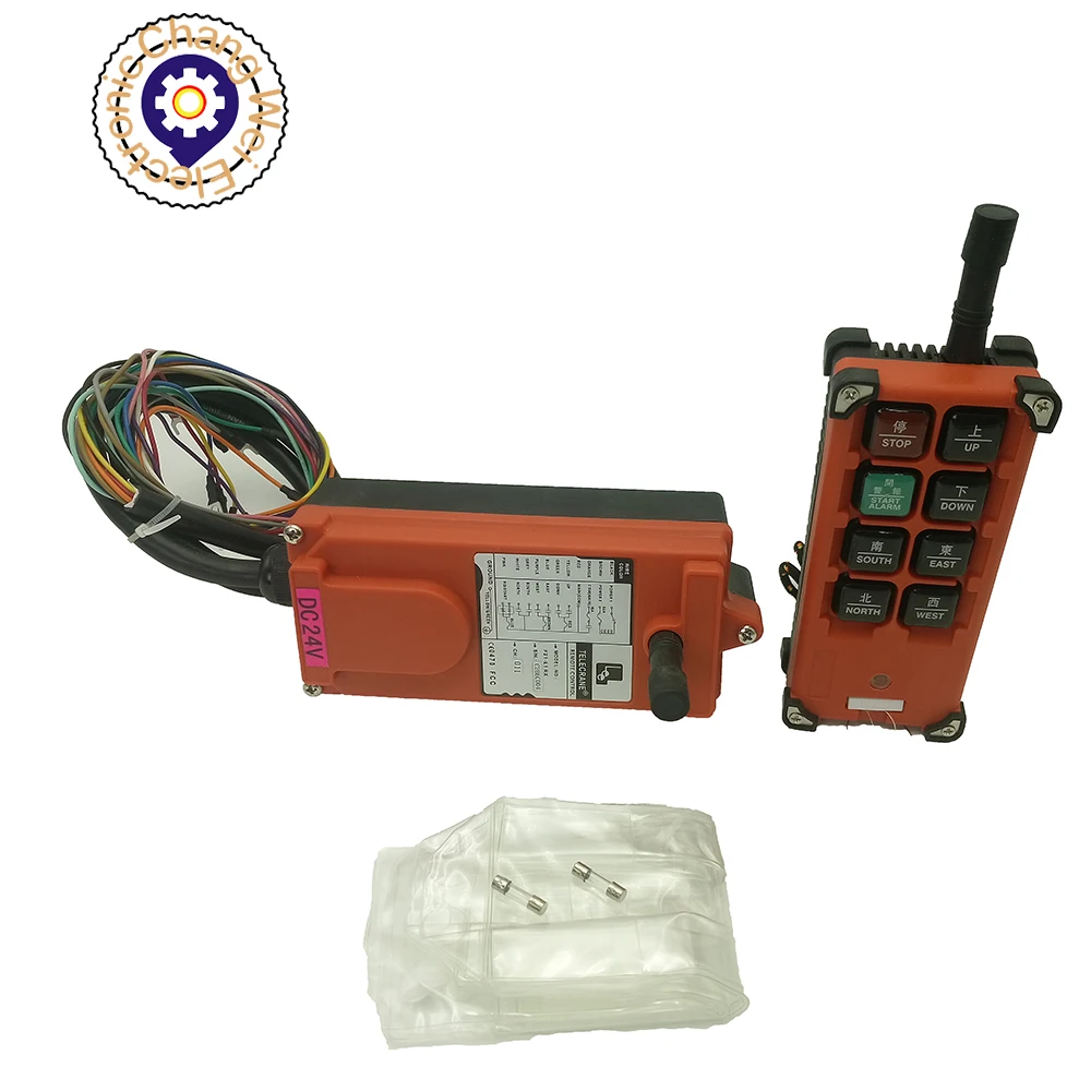 24V Industrial remote controller switches Hoist Crane Control Lift Crane 1 transmitter + 1 receiver F21-E1B