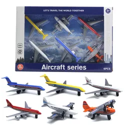 6PCS/Set Diecast Alloy Metal Aircraft Airplane Model Toy Ornament