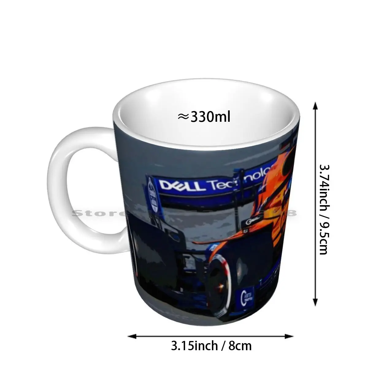 Carlos Sainz Driving His 2019 Car Ceramic Mugs Coffee Cups Milk Tea Mug Racecar Racing Sports Fia Racingdriver Racing Driver