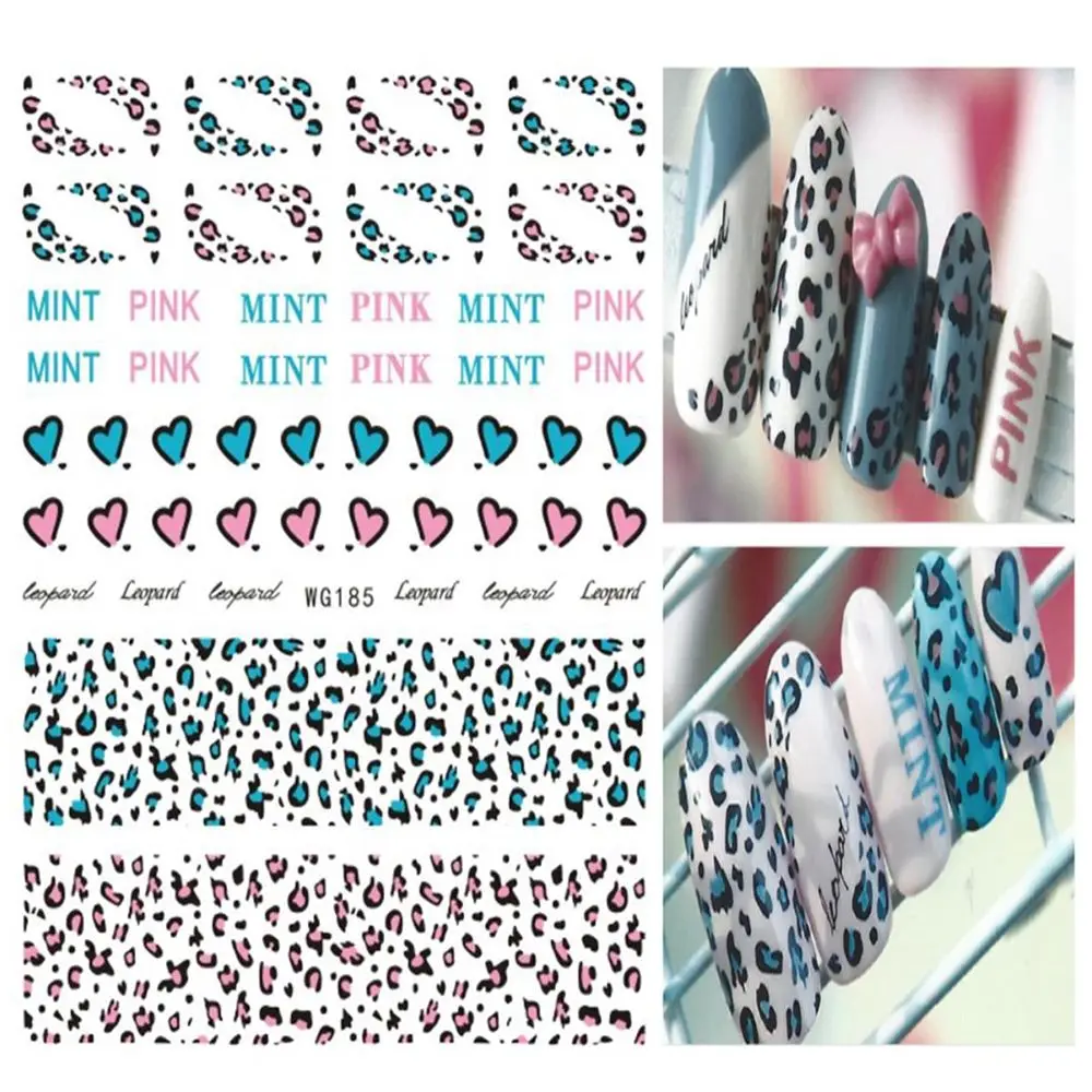 Cartoon Self Adhesive Tiger Leopard Print Leopard Nail Stickers DIY Nail Art Decoration Manicure Accessories 3D Nail Decals