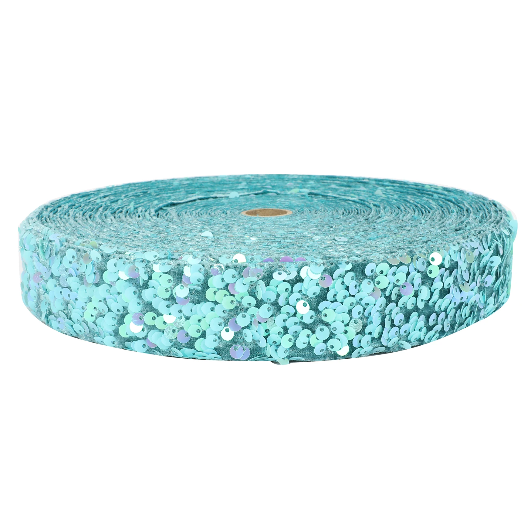 [HSDRIBBON] 38MM HSD-Genuine Series colorful Sequin Velvet Sequin Ribbon 25Yards/Roll