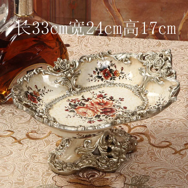 European style living room tea table decoration resin fruit plate luxury dry fruit plate wedding gift ornaments