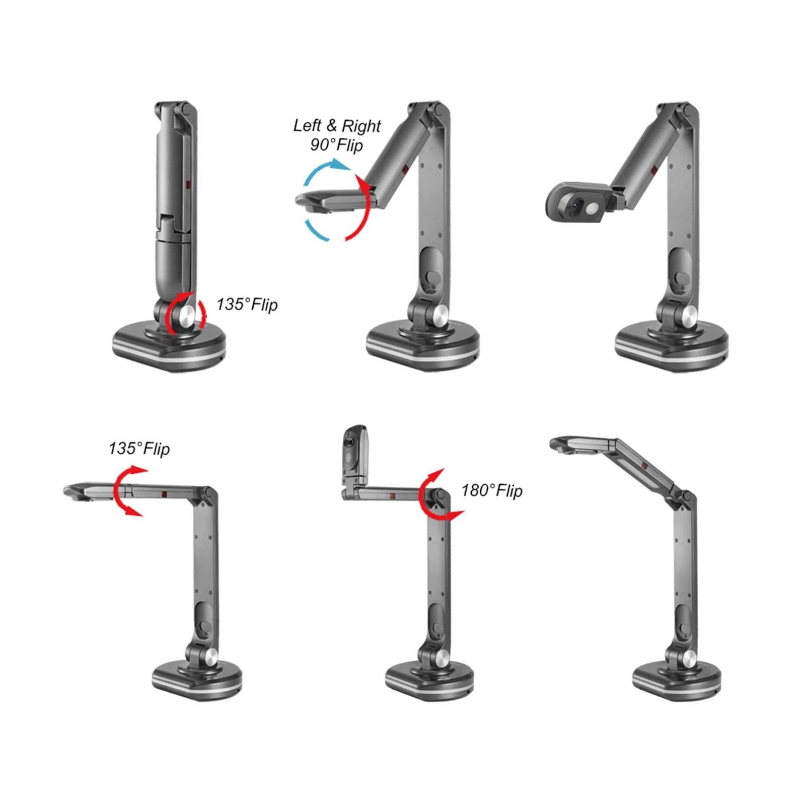 JOYUSING V500S USB 2-in-1 8MP Document Camera & Book Scanner Webcam with Auto Focus A3 Scanning Size LED Light for Mac Windows