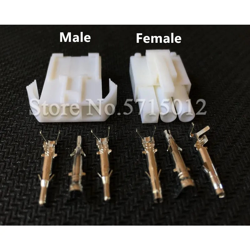 5set 3 Hole Female And Male Small Tamiya Connector Kits Mini Tamiya Set EL 4.5MM Socket Plug With 3 Pin 3 Way