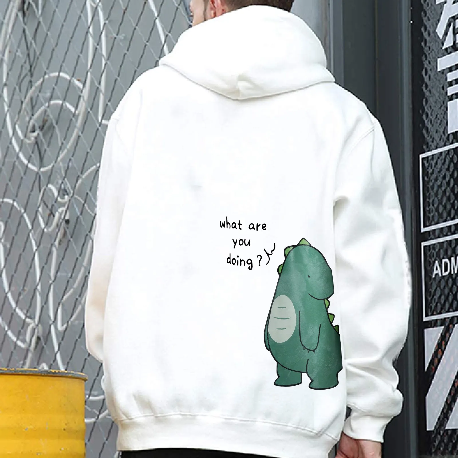 Couple Dinosaur Hoodie Men Women Harajuku Amine Sweatshirts Casual Autumn Pullovers For Lovers Matching Sweatshirt Kawaii Hoody