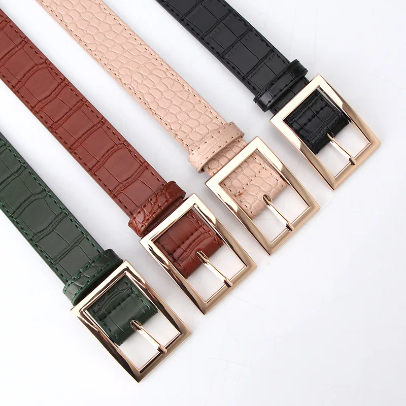 Fashion Belts For Woman Chain Elements PU Leather Chain Retro Women's Belt Dress Decoration Clothing Accessories 100x3cm 1 Piece