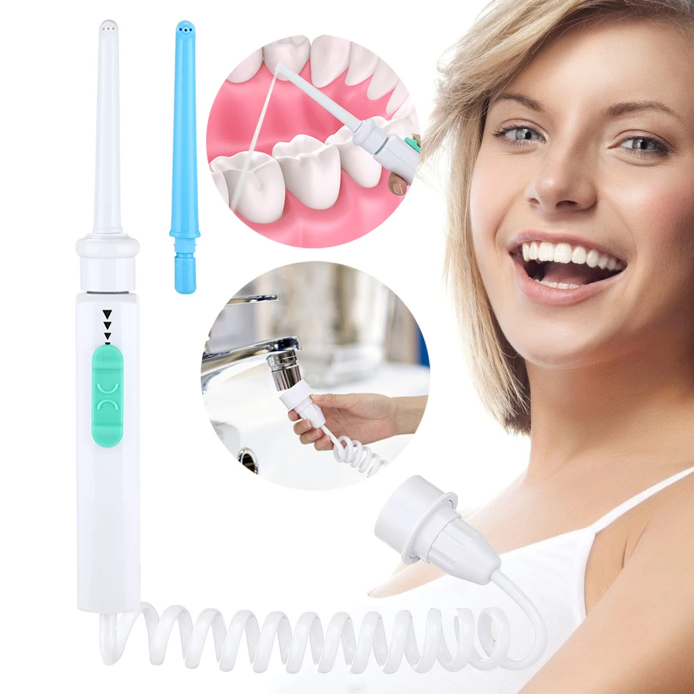 Powerful Dental Water Jet Dental Flosser Faucet Oral Irrigator Water Pick Mouthwasher Pressure Mouth Cleaner Shower for Home