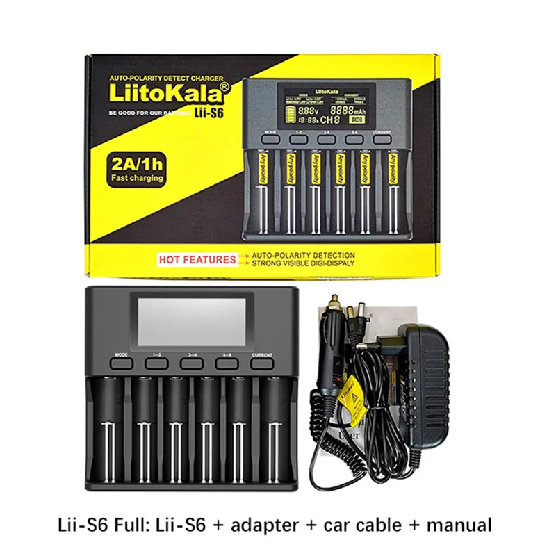 Hot LiitoKala Lii-PD4 Lii-S6 Lii-S8 Lii-600 ładowarka do 18650 26650 21700 AA AAA 3.7V/3.2V/1.2V/bateria litowa NiMH