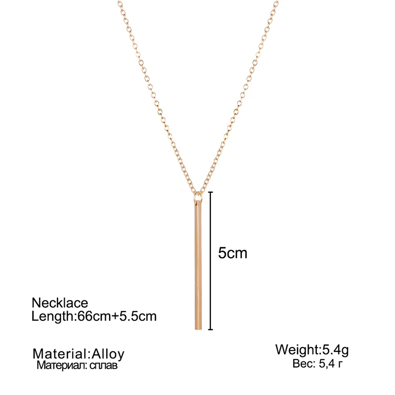 Classic Geometric Chain Necklace For Women Fashion Ladies Valentine Gifts Female Wedding Party Pendants Long Necklaces Jewelry