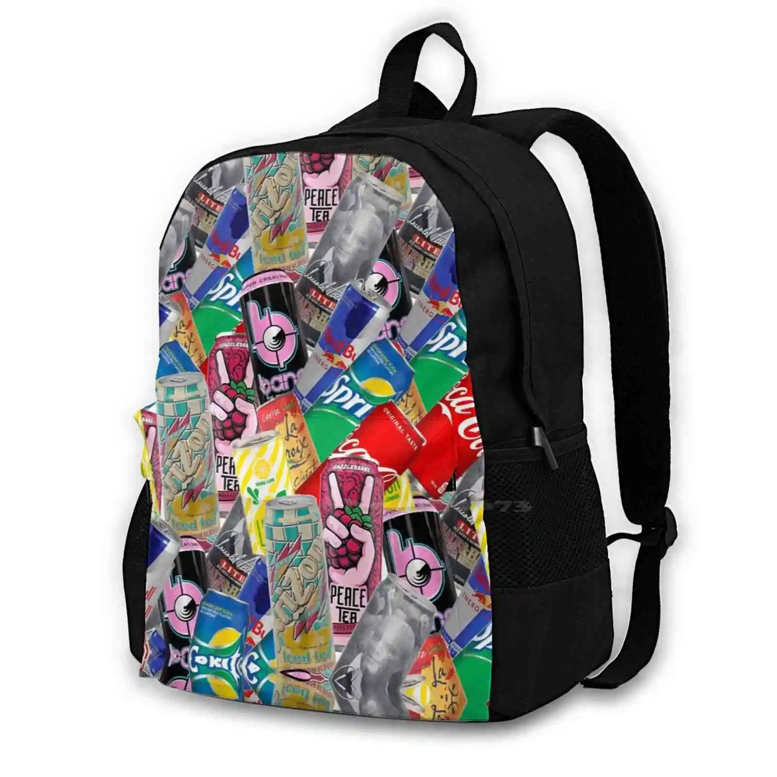 Summery Sodas Fashion Travel Laptop School Backpack Bag Drinks Pop Soda Arizona Peacetea Lemonade Sprite Coke Bang Lacroix