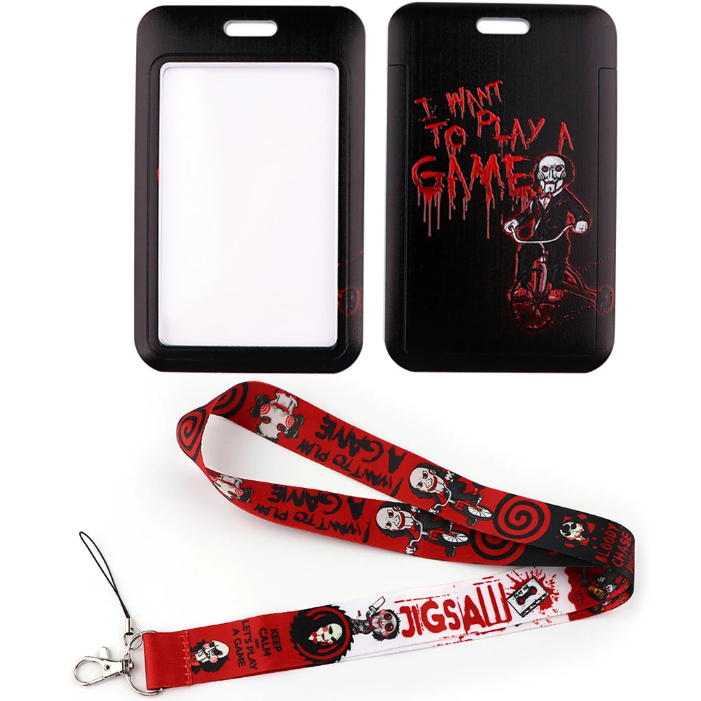 LX927 Horror Movie Killers Phone Keychain Lanyard ID Bank Card Badge Holder Phone Rope Pendants USB Neck Strap Lariat Cool Stuff