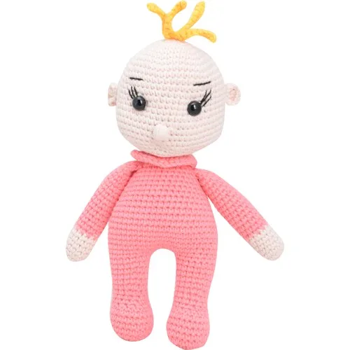 Amigurumi Organic Handmade Mesh Toy Baby Girl 23 cm