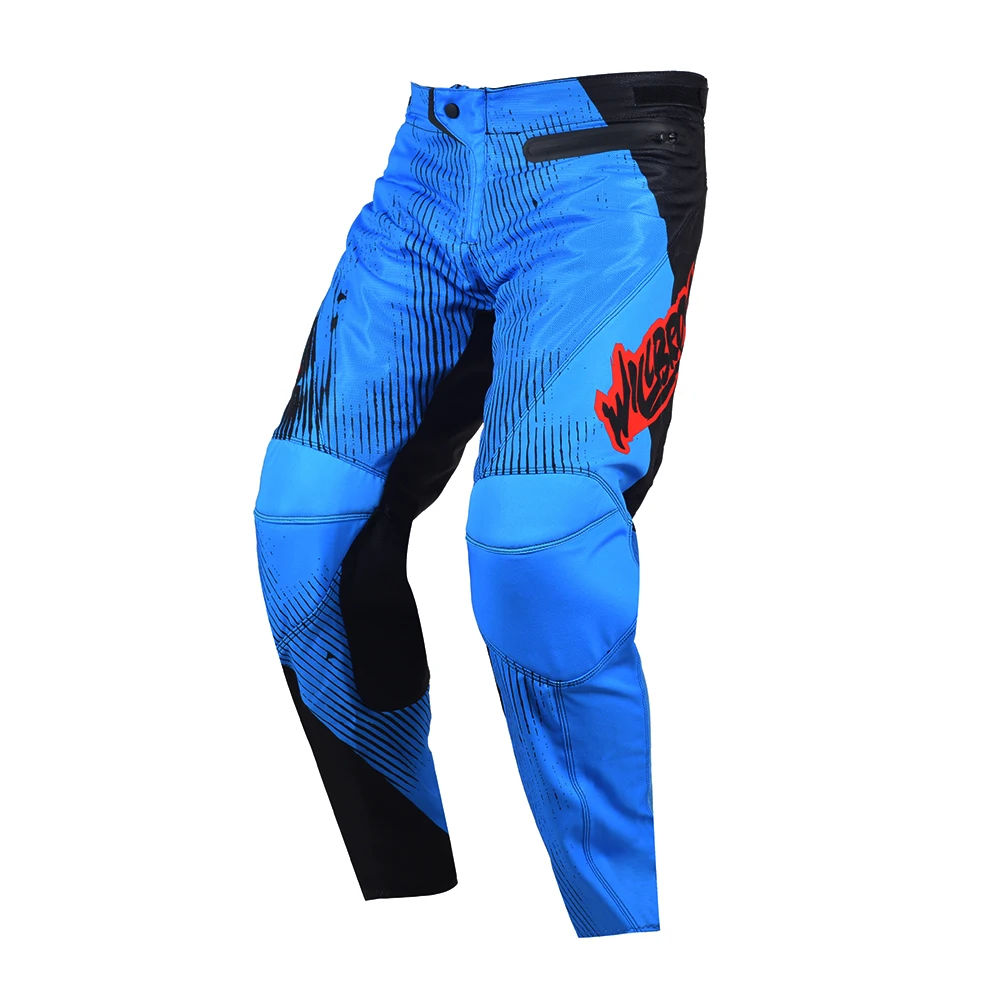 

Free Shipping Motocross Pants Sprint Race Trousers MTB UTV ATV Dirt Mountain Bike Cycling Offroad Willbros Moto Blue Pants Mens