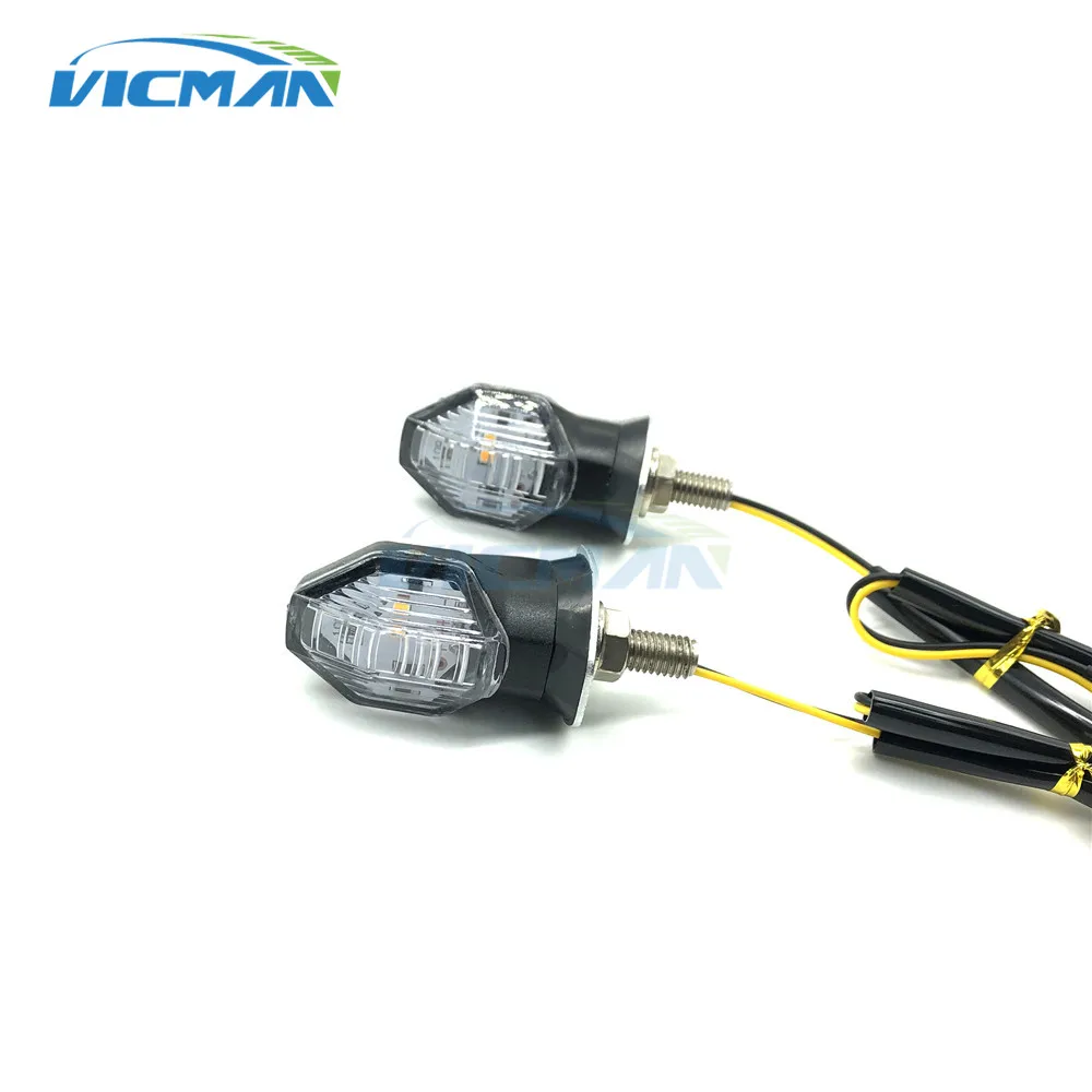 Universal  Motorcycle Mini LED Turn Signal Indicators Light Amber Blinker LED Super Bright Lamp DRL Taillights For Turn Lamp