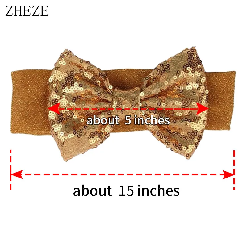 1PC Retail Glitter Girls Elastic Hairband For Children 5\