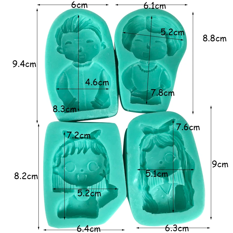 Mother Father Sister Styles Family Silicone Molds Fondant Cake Decorating Tools Chocolate Biscuit Sugarcraft Fridge Magnet Mould