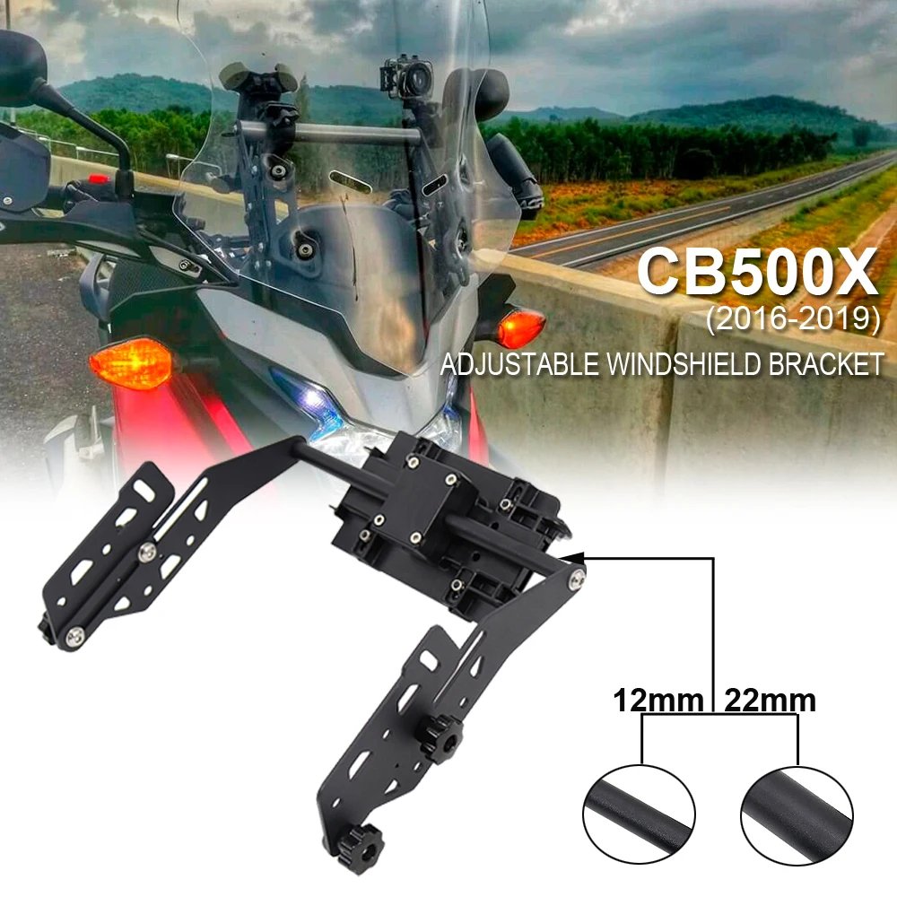 

New For Honda CB500X 2016 2017 2018 2019 CB 500 X Motorcycle Adjustable Windshield Kit & GPS Navigaton Mount Phone Bracket