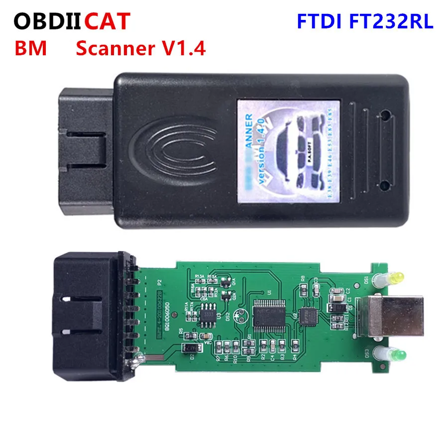 Newest V1.4.0 with FTDI FT232RL Chip PA Soft for BM-W Scanner Vesion 1.4 OBD2 Diagnostic tool best price For BM-W Scanner