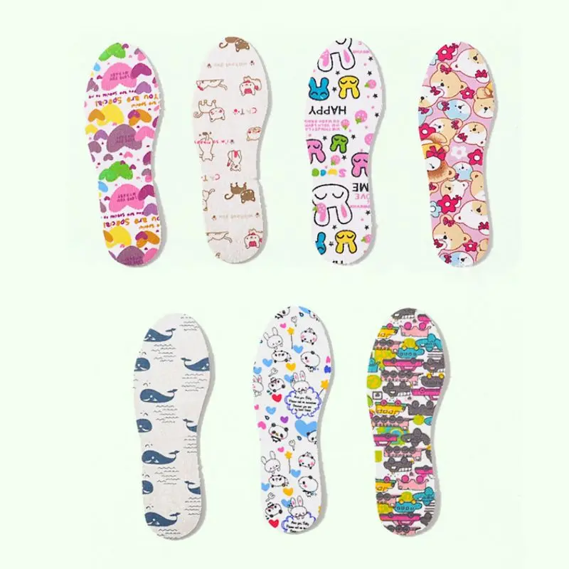 Bambini Scarpe Pad Taglio Formato Libero di Massaggio Cuscino In Lattice EVA Ultralight Cuscinetti Morbidi Per Bambini Soletta Del Fumetto Sveglio Della Protezione Traspirante Ins