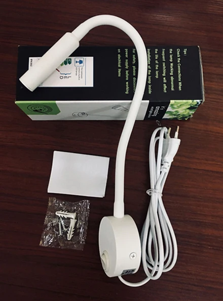 3W Wandlamp Schansen Nachtkastje Werken Studie Leesboek muur Nachtverlichtingsarmaturen Gooesneck Passen Spot LED Wit Zwart Zilver
