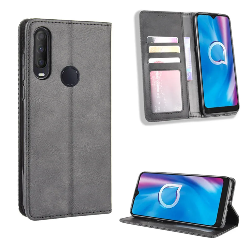 For Alcatel 1S 1V 3L 2020 Case Luxury Flip PU Leather Wallet Magnetic Adsorption Case For Alcatel 1 S 1 V 3 L 2020 Phone Bags